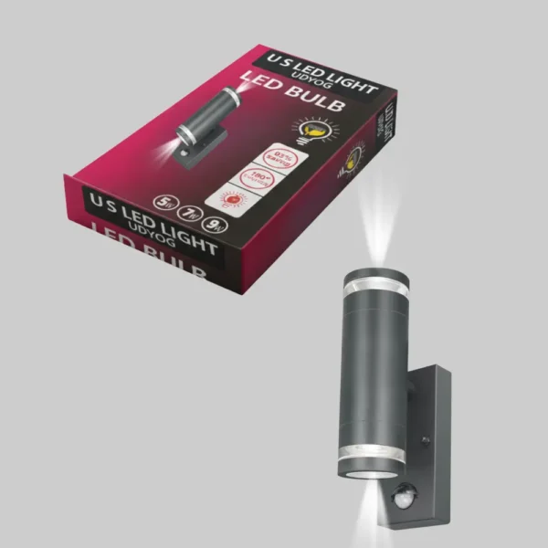 2W U-Shape Up-Down Outdoor LED Wall Light (Warm White, IP65, Pack of 1)