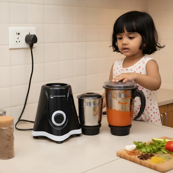 U S Traders JMG (Juicer Mixer Grinder) Model (White & Black)